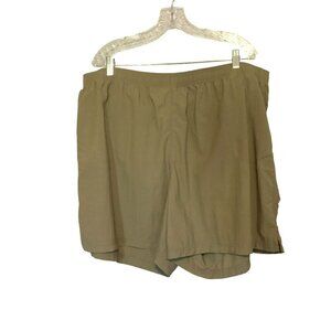 Columbia Sandy River Shorts Elastic Waist Pull-On Nylon Size Women's 3XL Tan